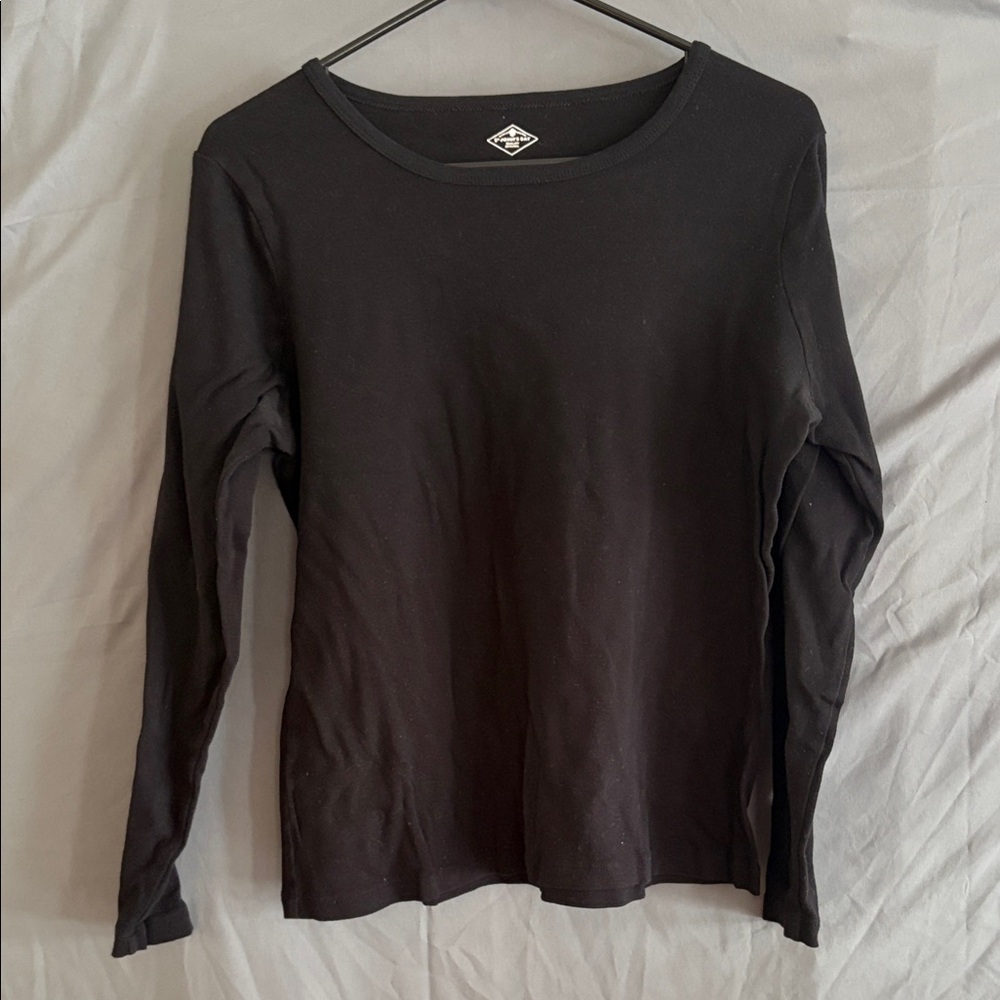St. John's Bay Classic Black Long Sleeve Tee